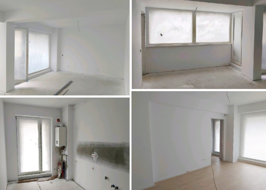 Imagini din apartamente finalizate în faza a doua. Suprafețele vitrate sunt cu adevărat impresionante!
