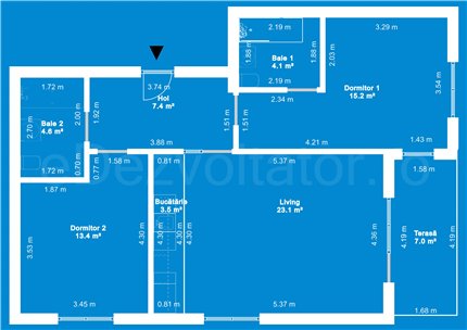 Apartament 3 Camere 79mp Greenfield Residence