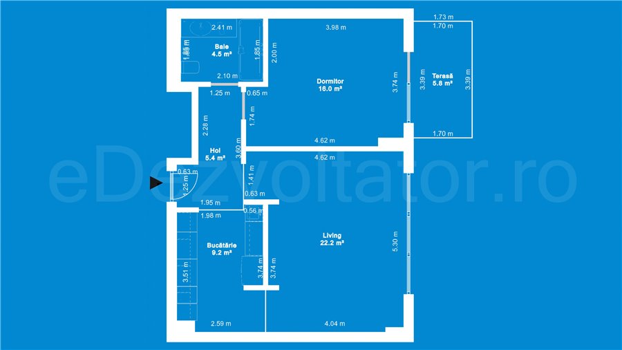 Apartament 2 Camere 64mp iResidence