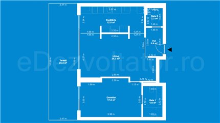 Apartament 2 Camere 91mp iResidence