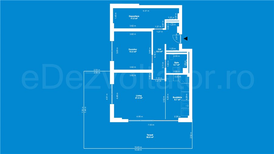 Apartament 2 Camere 107mp iResidence