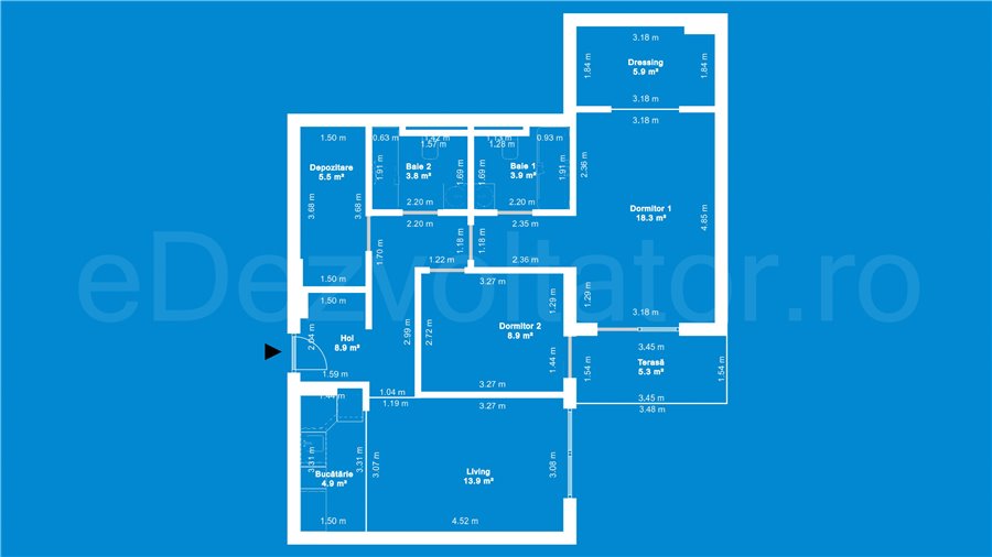 Apartament 3 Camere 80mp iResidence
