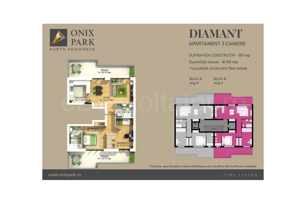Apartament 3 Camere 116mp Onix Park North Area Residence