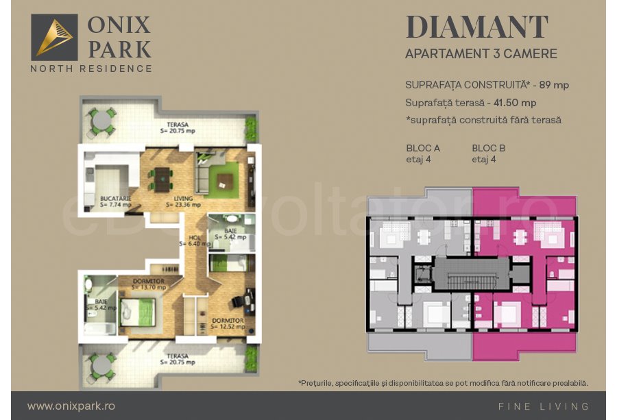 Apartament 3 Camere 116mp Onix Park North Area Residence