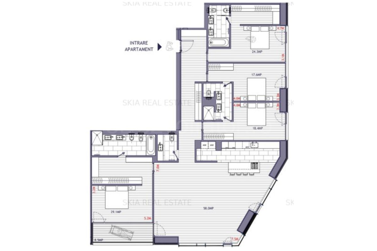 Apartament 5 Camere 253mp One Verdi Park Residence