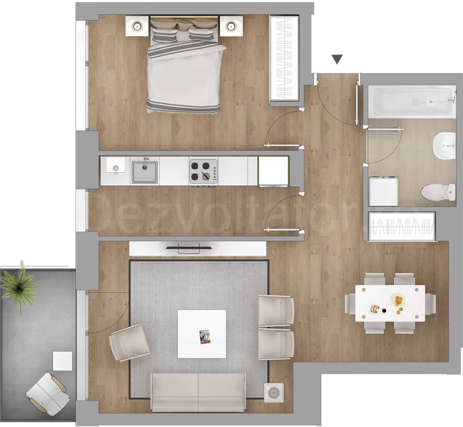 Apartament 2 Camere 54mp Vivenda Residence