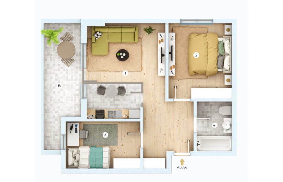 Apartament 3 Camere 62mp Siena Residence 3
