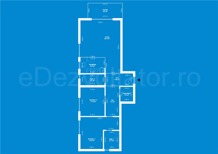 Apartament 3 Camere 98mp Luxuria Domenii Residence