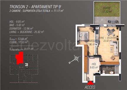 Apartament 2 Camere 53mp Arghezi Park Residence