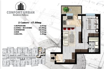 Apartament 2 Camere 48mp Confort Urban Residence Rahova