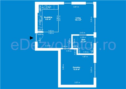 Apartament 2 Camere 42mp Butterfly Țibleș 2