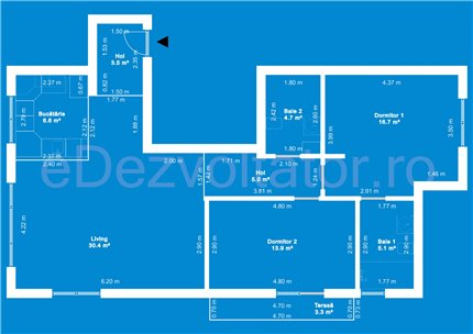 Apartament 3 Camere 111mp Butterfly Țibleș 2
