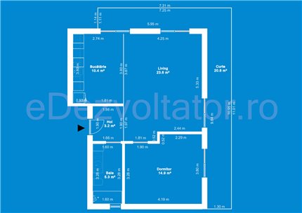 Apartament 2 Camere 58mp Butterfly Țibleș 2