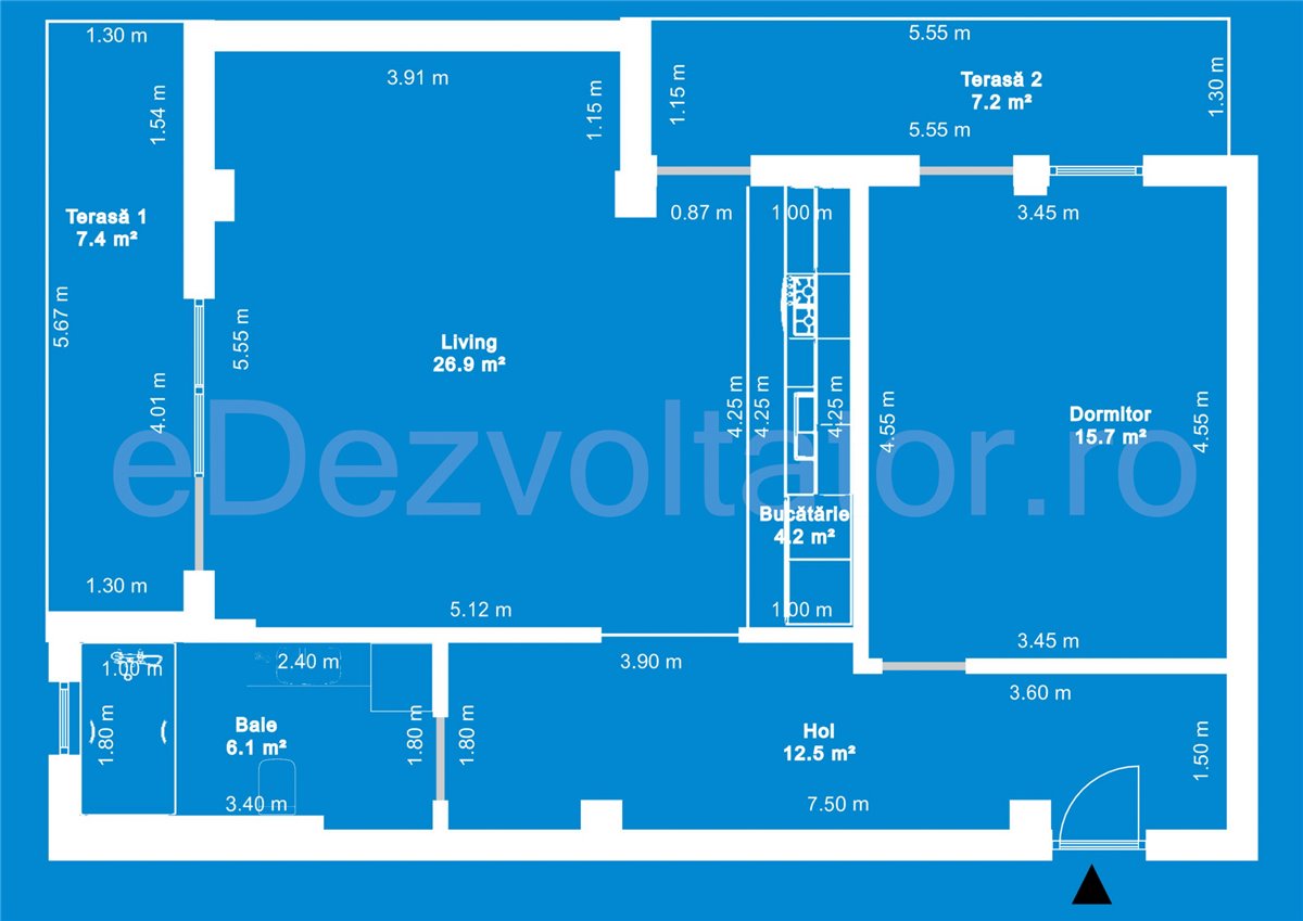 Apartament 2 Camere 80mp Soul Residence