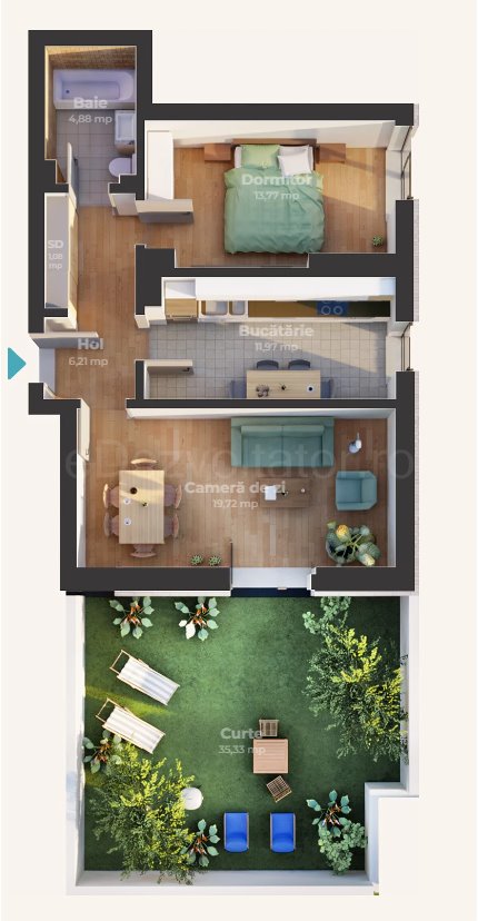 Apartament 2 Camere 58mp Pipera Concept