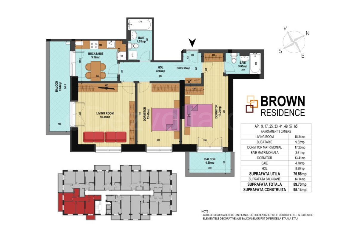 Apartament 3 Camere 90mp Brown Residence - Metalurgiei Park Residence faza 2