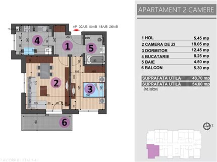 Apartament 2 Camere 54mp Aimee Residence Brancoveanu