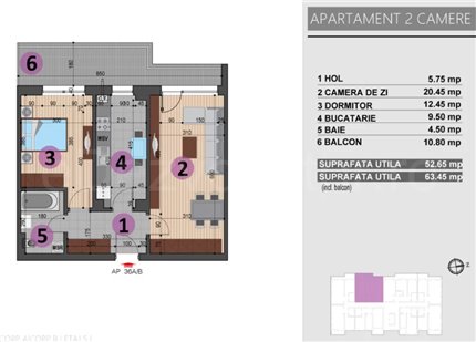 Apartament 2 Camere 63mp Aimee Residence Brancoveanu