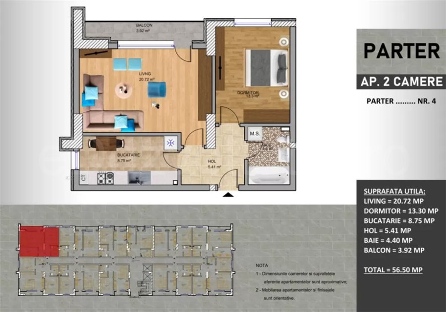 Apartament 2 Camere 57mp Family Ideal Residence