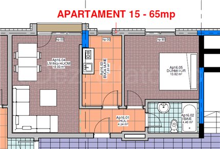Apartament 2 Camere 49mp ELIMAR Rezidential