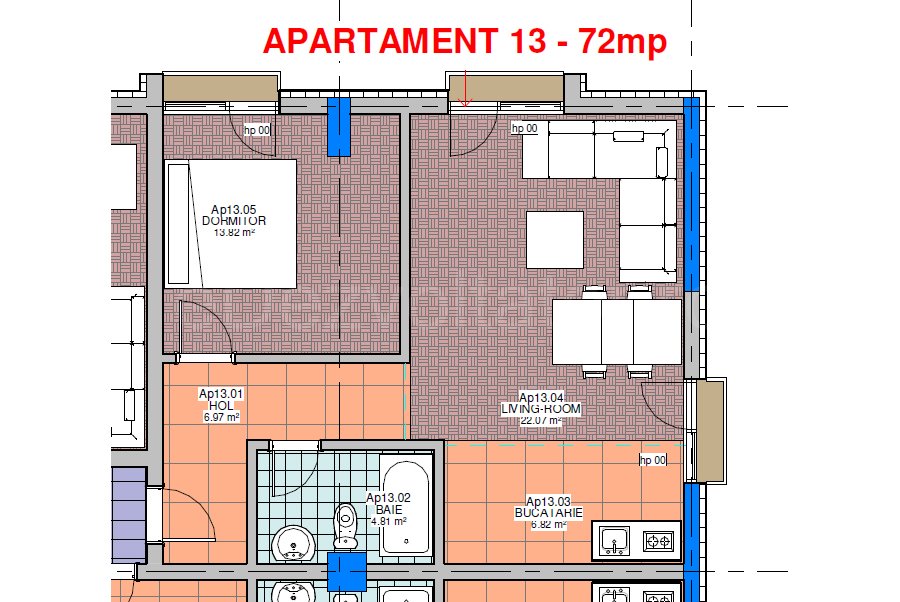 Apartament 2 Camere 54mp ELIMAR Rezidential