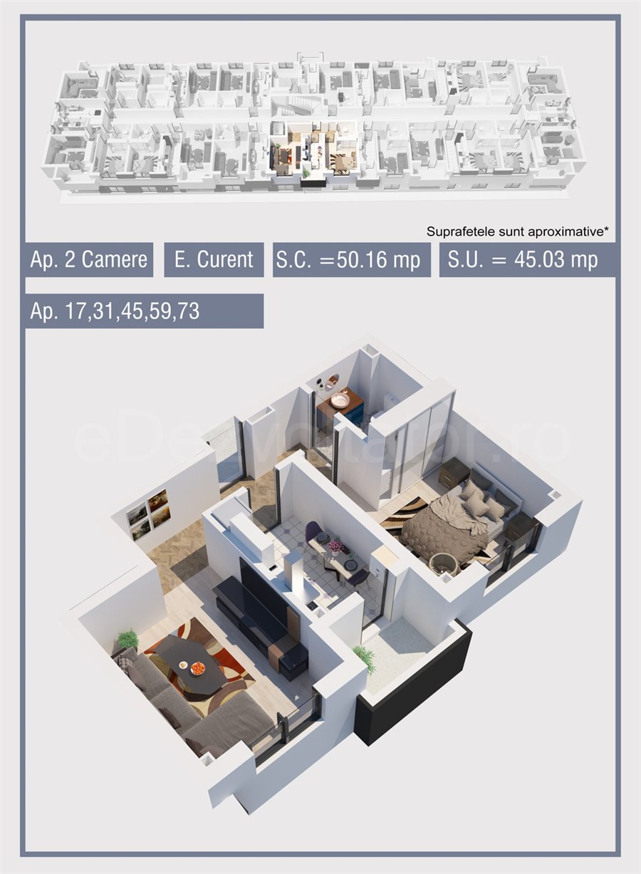 Apartament 2 Camere 45mp Green Park Residence