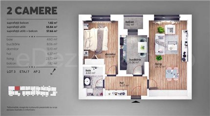 Apartament 2 Camere 58mp V22 Virtutii Park Residence