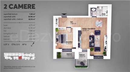 Apartament 2 Camere 62mp V22 Virtutii Park Residence