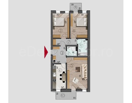Apartament 3 Camere 86mp Top House Residence