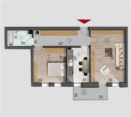 Apartament 2 Camere 61mp Top House Residence