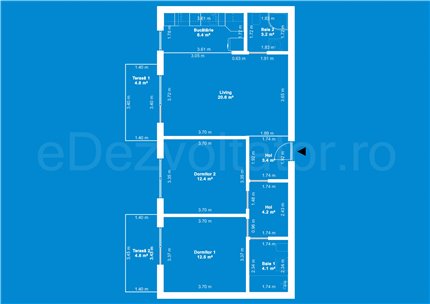 Apartament 3 Camere 77mp Arbo Residence