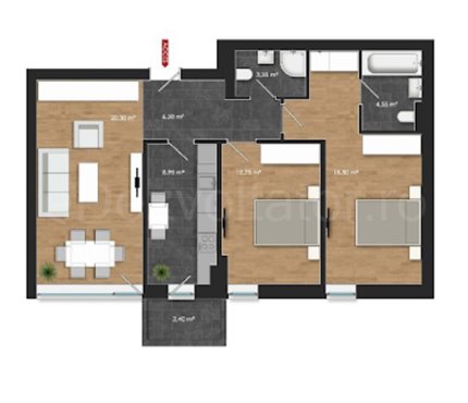Apartament 3 Camere 71mp Spazio Residence