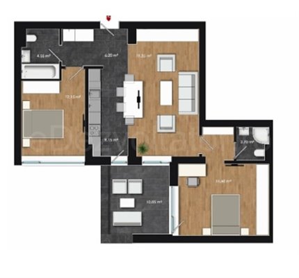Apartament 3 Camere 72mp Spazio Residence