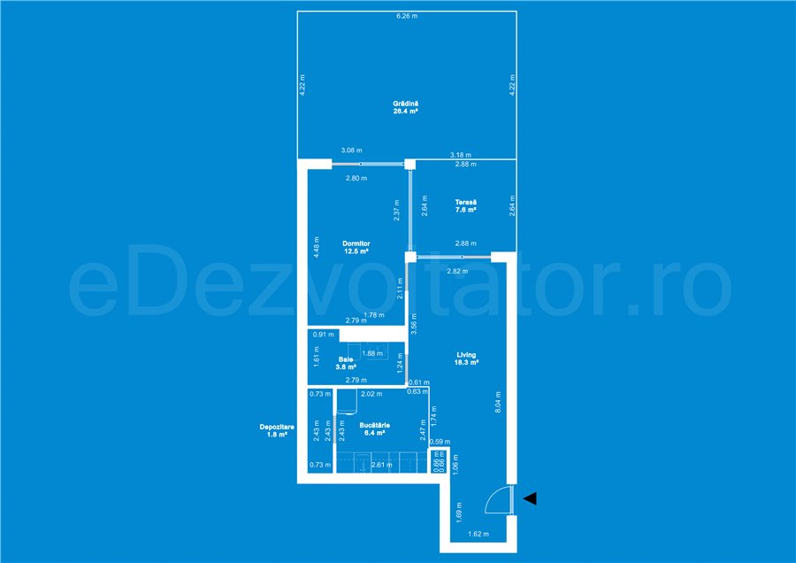 Apartament 2 Camere 77mp Marmura Residence