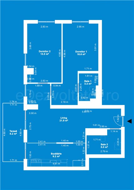 Apartament 3 Camere 78mp Marmura Residence