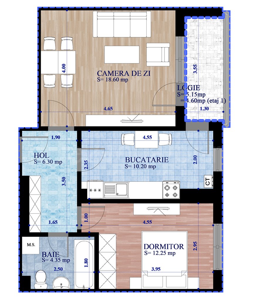Apartament 2 Camere 56mp ISG Residence IV