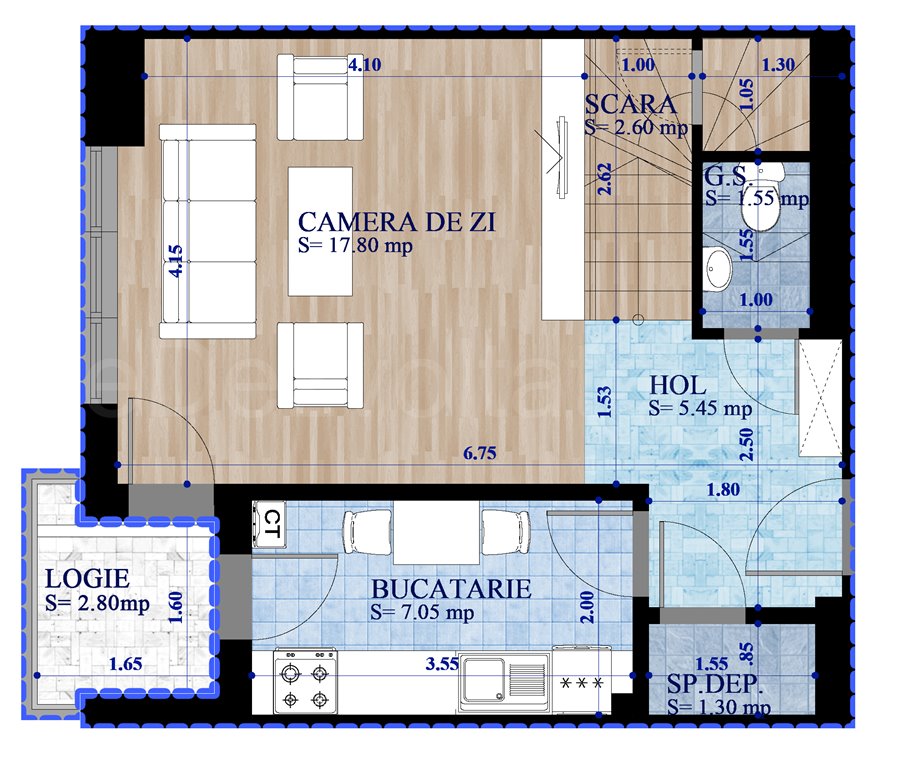 Apartament 3 Camere 79mp ISG Residence IV