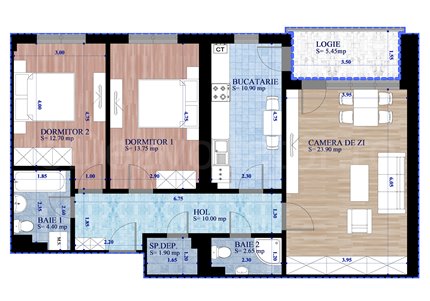 Apartament 3 Camere 86mp ISG Residence IV