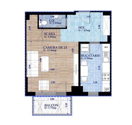 Apartament 3 Camere 83mp ISG Residence IV