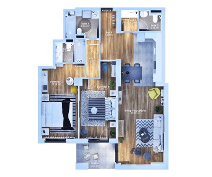 Apartament 3 Camere 99mp Urban Address 12-14