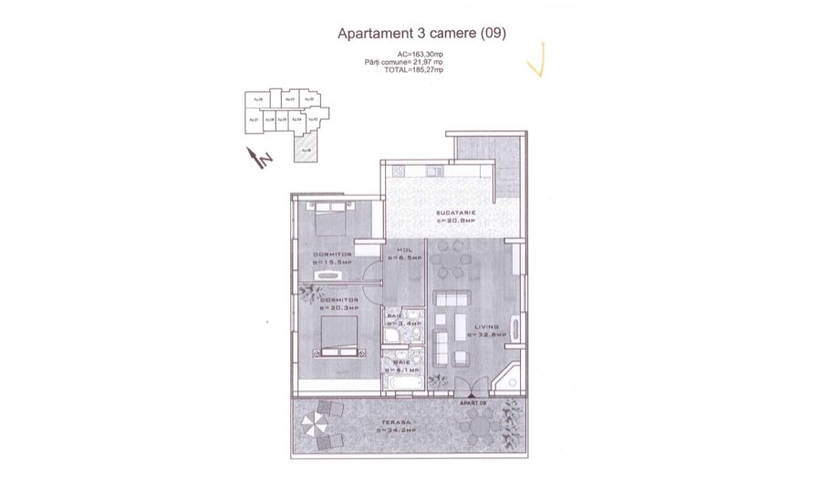 Apartament 3 Camere 116mp Premium North Lane