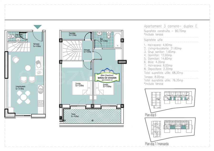 Apartament 3 Camere 77mp New World Residence Delta Vacaresti