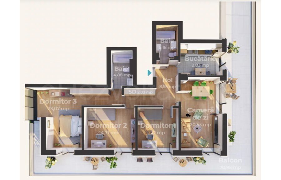 Apartament 4 Camere 171mp Concept Residence Pipera