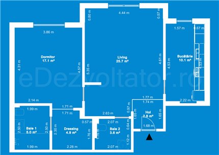 Apartament 2 Camere 70mp Northlight Residence