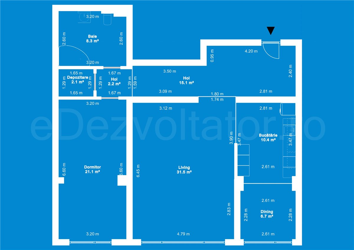 Apartament 2 Camere 98mp Ivory Residence