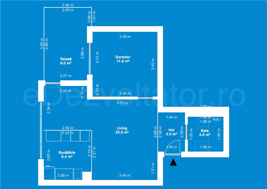 Apartament 2 Camere 55mp Ivory Residence