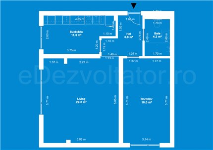 Apartament 2 Camere 69mp Ivory Residence