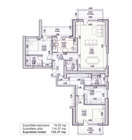 Apartament 4 Camere 134mp Smart Residence