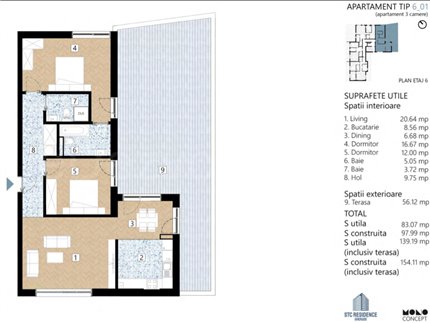 Apartament 3 Camere 140mp STC Residence Doamna Ghica