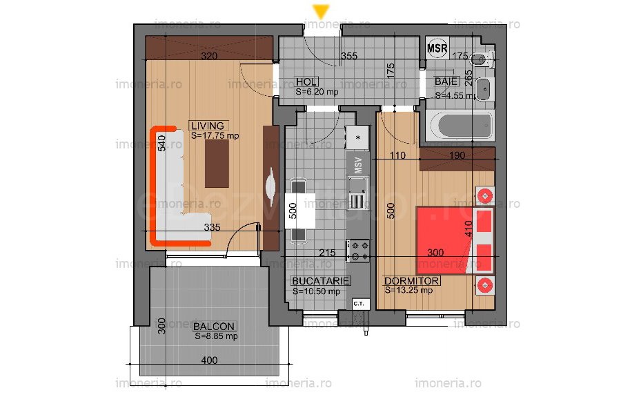 Apartament 2 Camere 61mp Mihai Bravu Residence 14